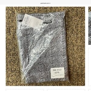 ANA Womens Leggings Medium Full Length Cotton Spandex Black White NEW